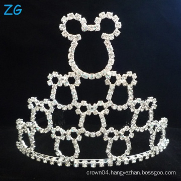 Cute Design Diamond Pageant Crown Mickey Crown
